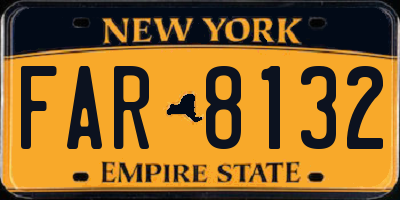 NY license plate FAR8132