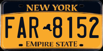 NY license plate FAR8152