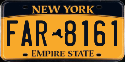 NY license plate FAR8161