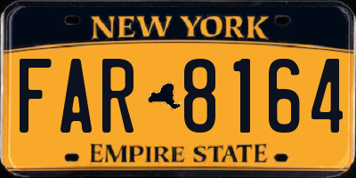 NY license plate FAR8164