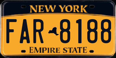 NY license plate FAR8188
