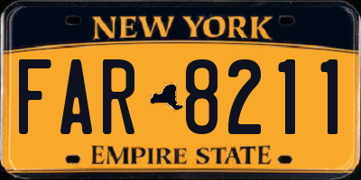NY license plate FAR8211