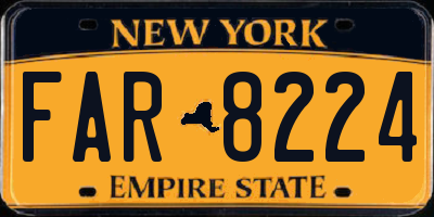 NY license plate FAR8224