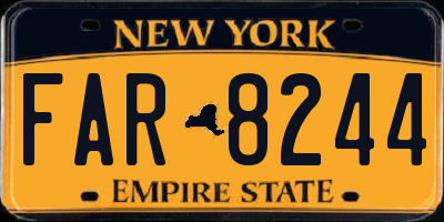 NY license plate FAR8244