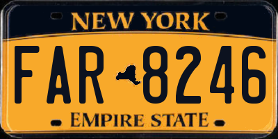 NY license plate FAR8246