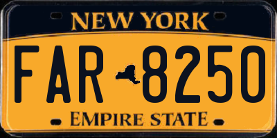 NY license plate FAR8250
