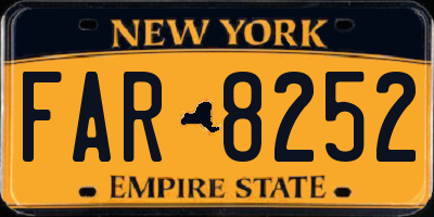 NY license plate FAR8252