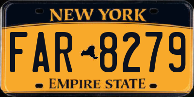 NY license plate FAR8279