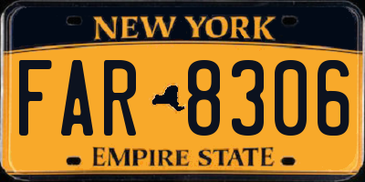 NY license plate FAR8306