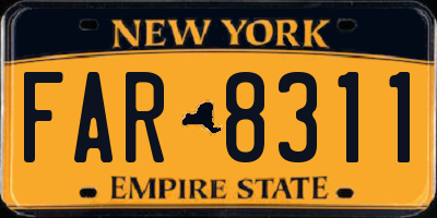 NY license plate FAR8311