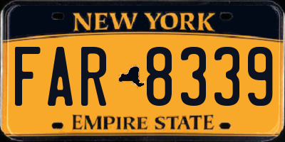 NY license plate FAR8339