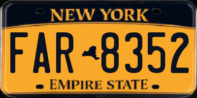 NY license plate FAR8352