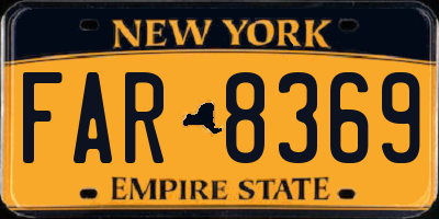 NY license plate FAR8369