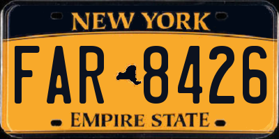 NY license plate FAR8426