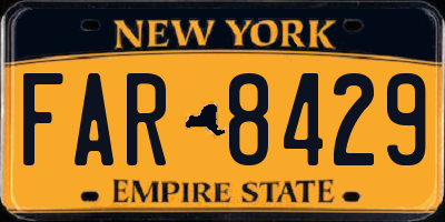 NY license plate FAR8429
