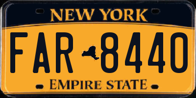 NY license plate FAR8440