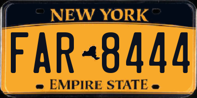 NY license plate FAR8444