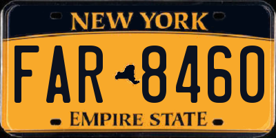 NY license plate FAR8460