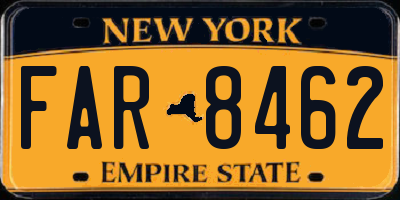 NY license plate FAR8462