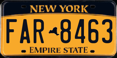 NY license plate FAR8463