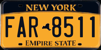 NY license plate FAR8511