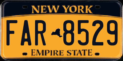 NY license plate FAR8529