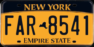 NY license plate FAR8541