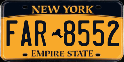 NY license plate FAR8552
