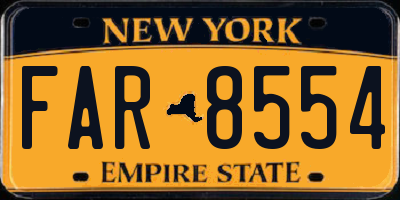 NY license plate FAR8554