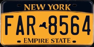 NY license plate FAR8564