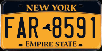 NY license plate FAR8591