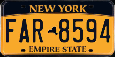 NY license plate FAR8594