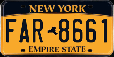 NY license plate FAR8661