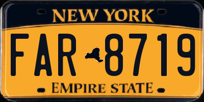 NY license plate FAR8719