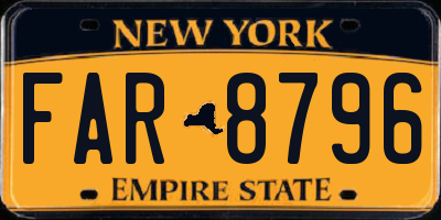 NY license plate FAR8796