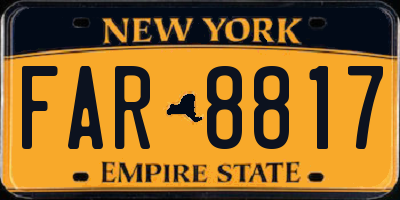 NY license plate FAR8817