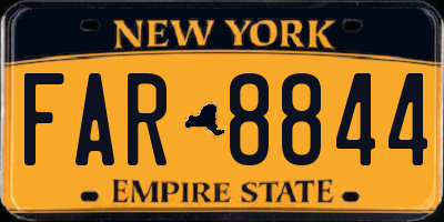 NY license plate FAR8844
