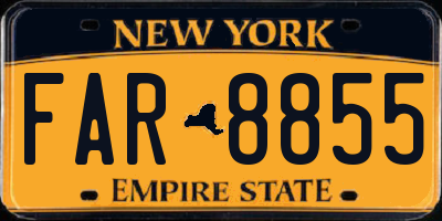 NY license plate FAR8855