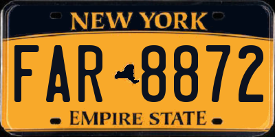 NY license plate FAR8872