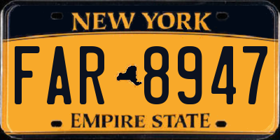 NY license plate FAR8947