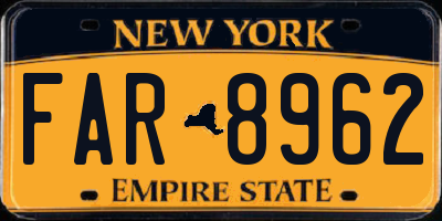 NY license plate FAR8962