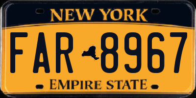NY license plate FAR8967