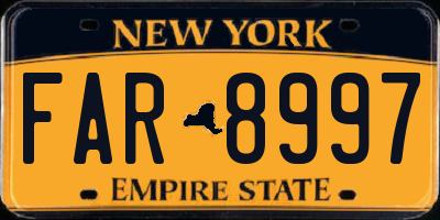 NY license plate FAR8997