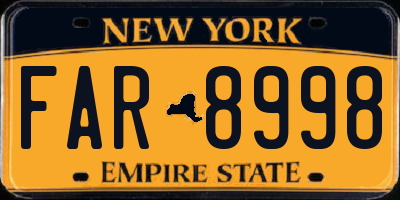 NY license plate FAR8998