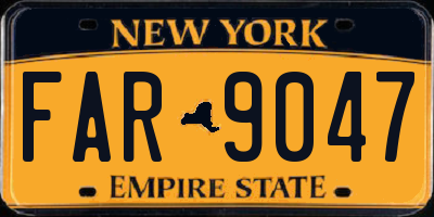 NY license plate FAR9047