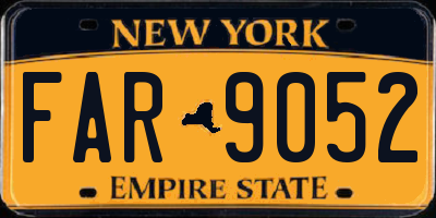 NY license plate FAR9052