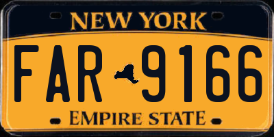 NY license plate FAR9166