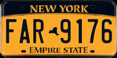 NY license plate FAR9176