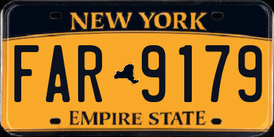 NY license plate FAR9179