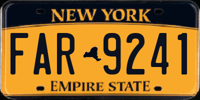 NY license plate FAR9241